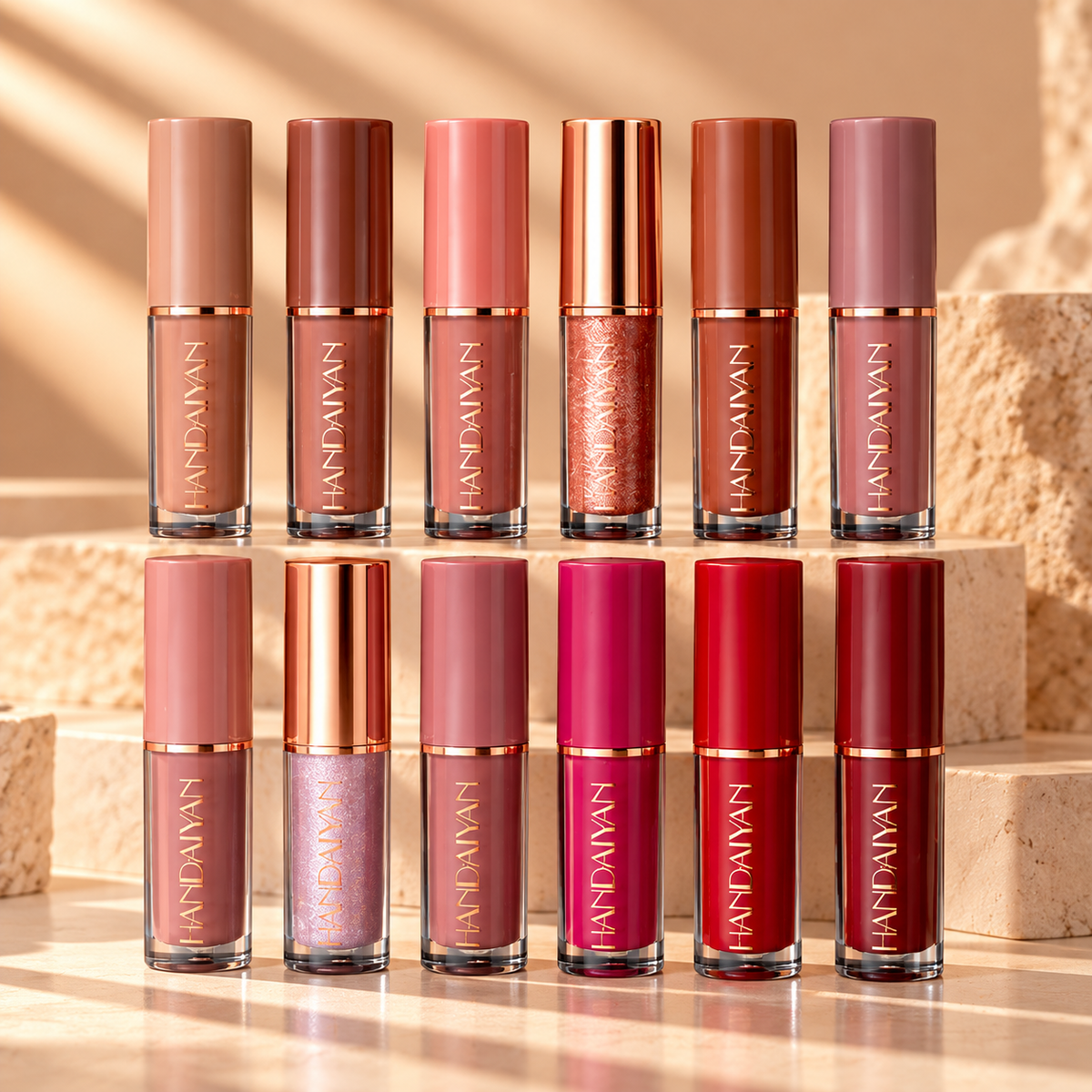 12-Shade Velvet Matte Liquid Lipstick Set