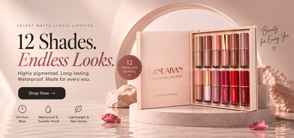 12-Shade Velvet Matte Liquid Lipstick Set
